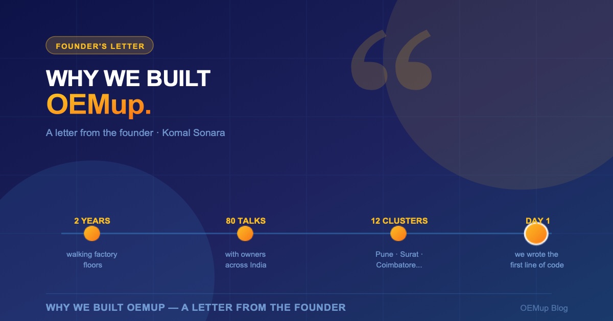 Why we built OEMup founder letter cover